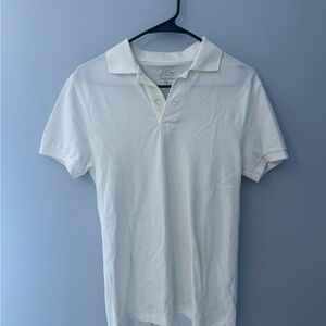 J. Crew Crisp White Polo Shirt